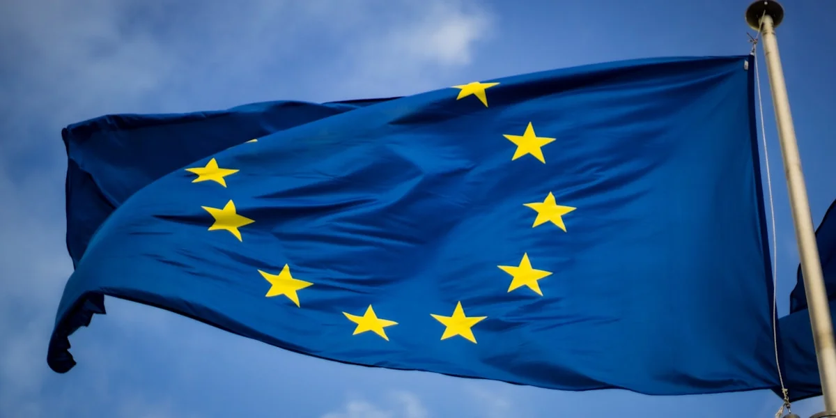 blue and yellow star flag