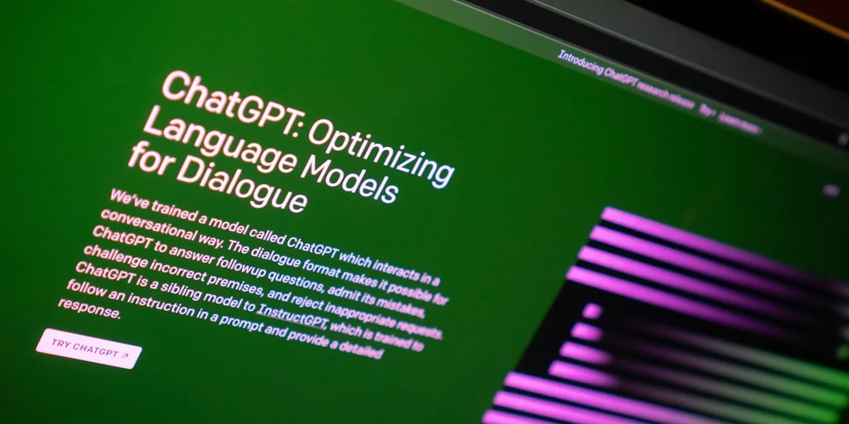 a computer screen with a text description on it