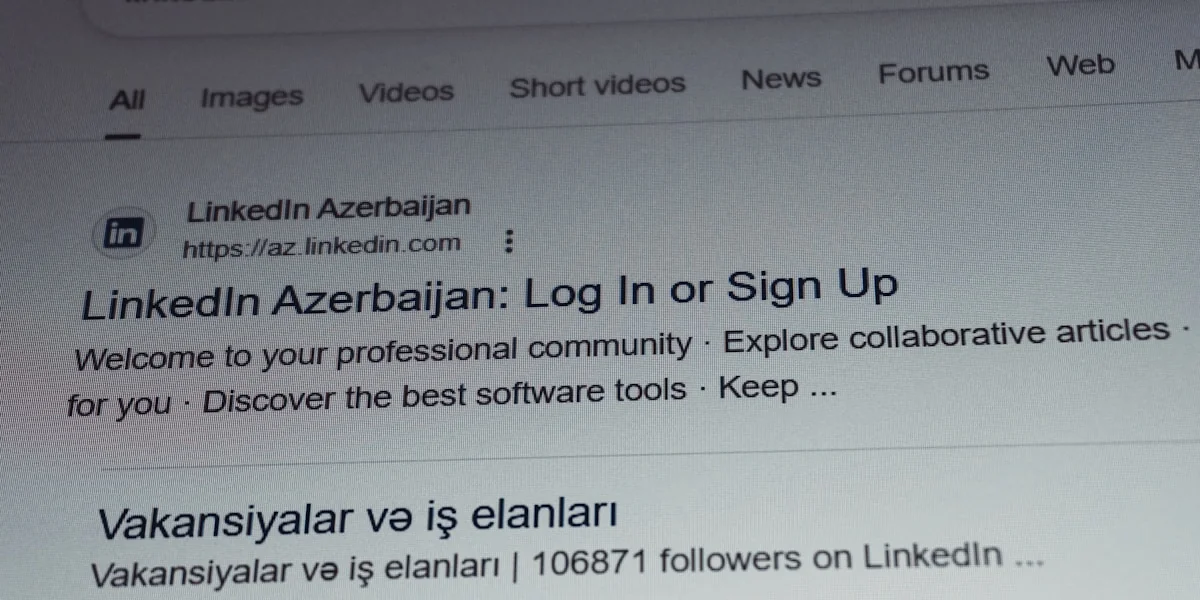 Linkedin azerbaijan login or sign up page