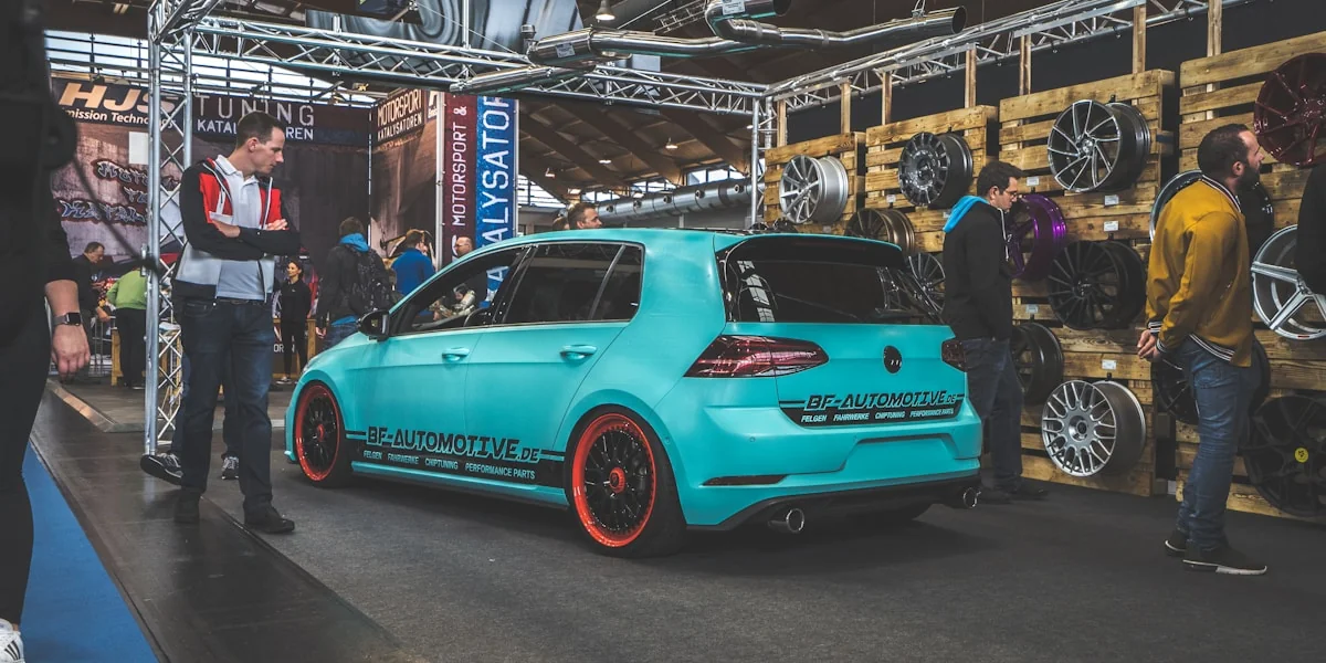 green 5-door hatchback on road