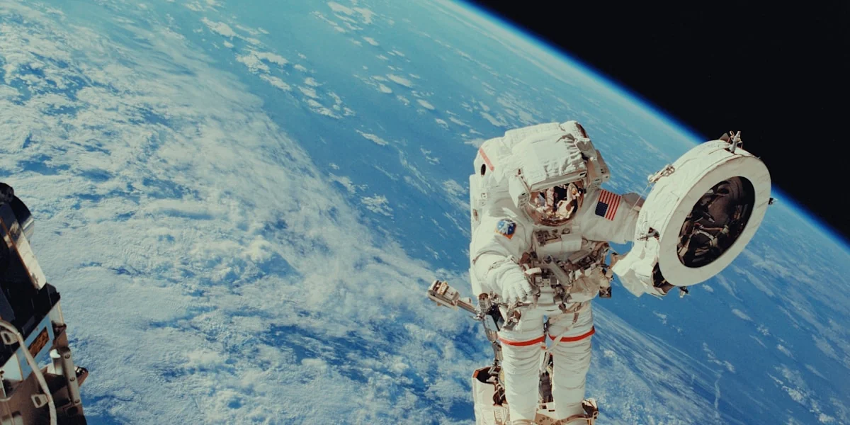 NASA astronaut performs extravehicular activity