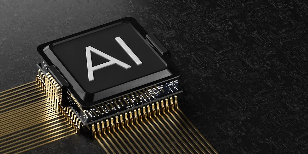 A computer chip with the letter ia printed on it