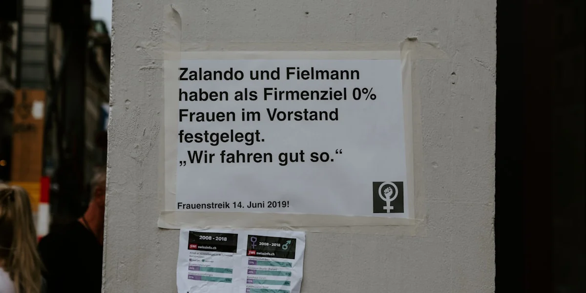 a sign on the side of a building in germany
