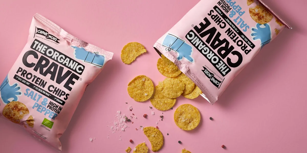 a bag of crackers next to a bag of crackers
