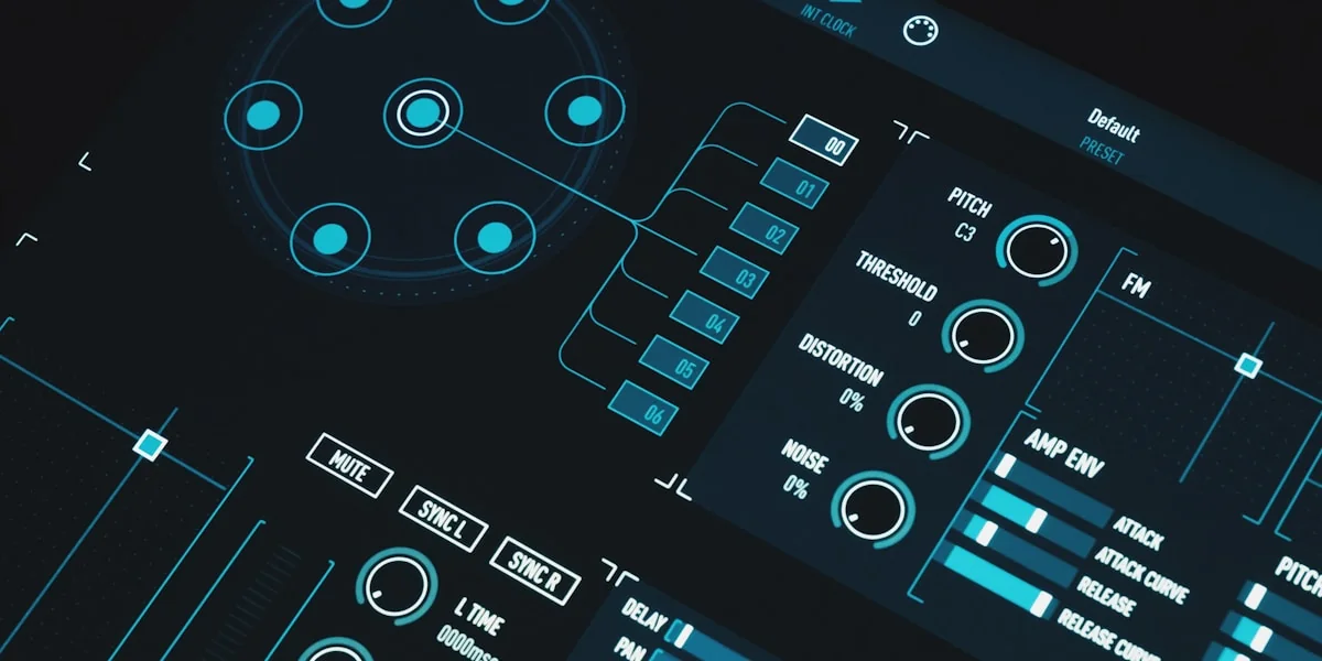 A close up of a control panel on a black background