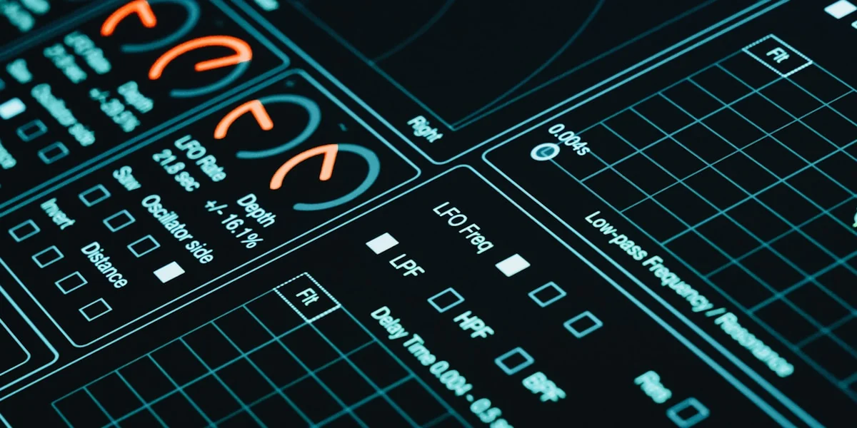A close up view of a sound board