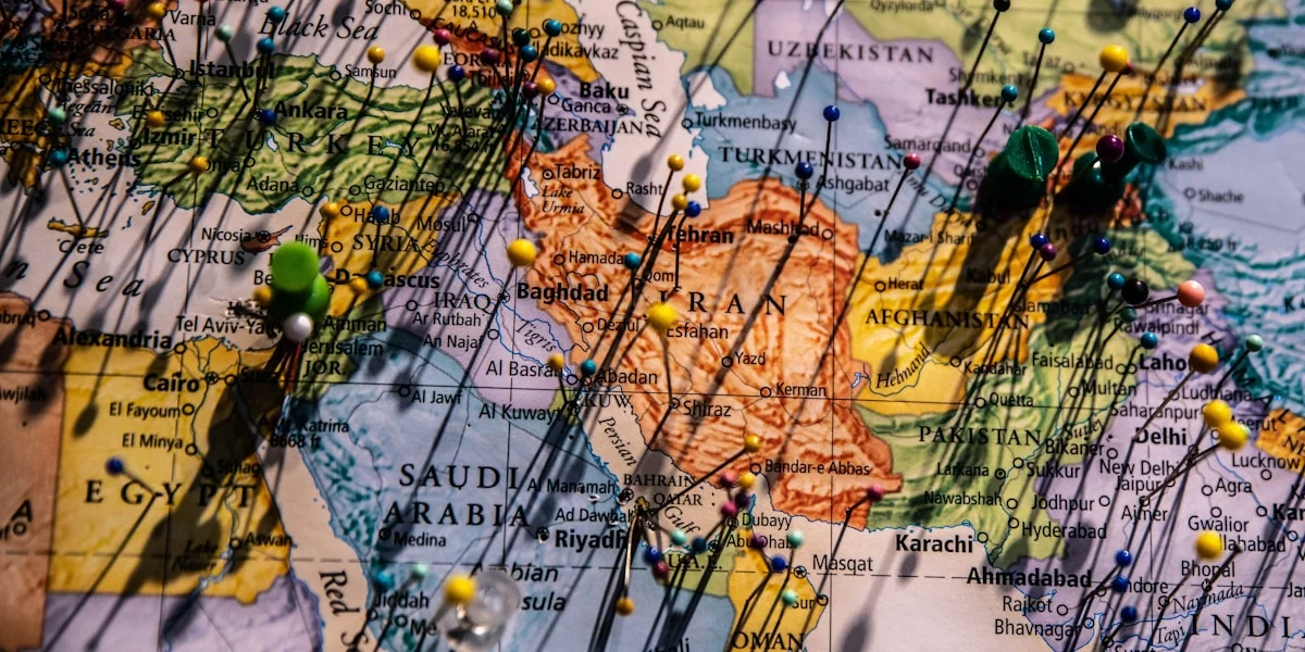 map with pins