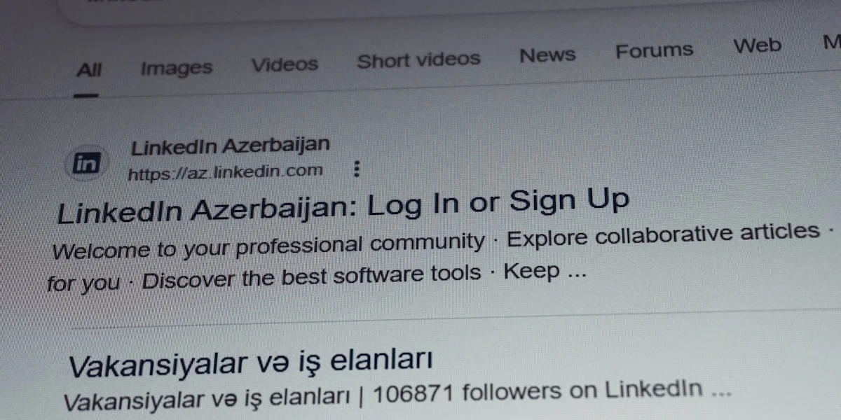 Linkedin azerbaijan login or sign up page