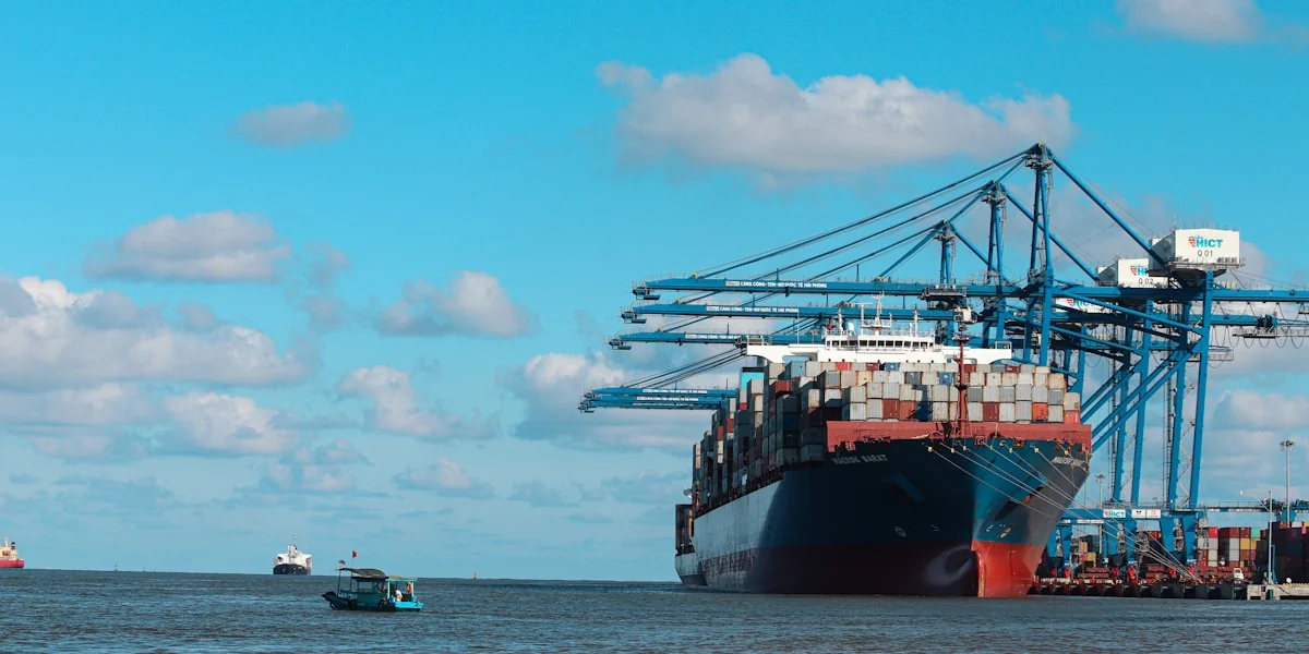 a large ship in the water